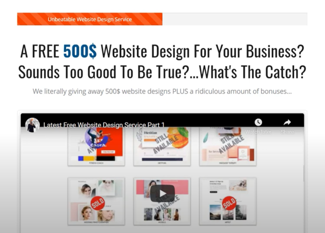 LIMITED OFFER: Free 500$ Website Design For Your Business PLUS Business Growth Focused Bonuses